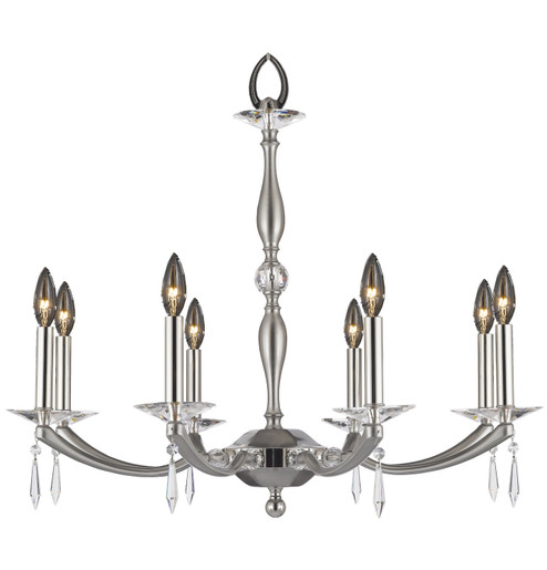 Kensington Eight Light Chandelier in Polished Nickel (183|CH5326SP38GST)
