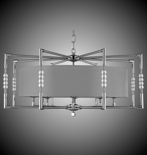 Magro Eight Light Chandelier in Pewter w/Polished Nickel Accents (183|CH370537G38GSTPG)