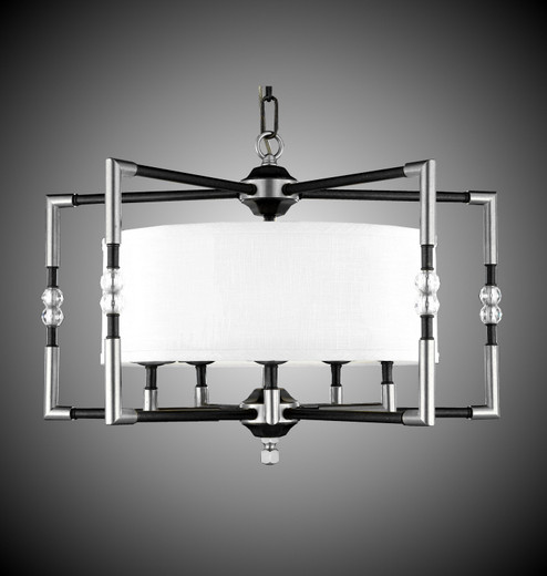 Magro Five Light Chandelier in Old Bronze Satin w/Pewter Accents (183|CH370335S37GSTGL)