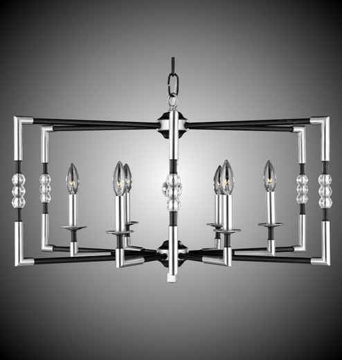 Magro Six Light Chandelier in Old Bronze w/Old Brass Accents (183|CH360435S36GST)