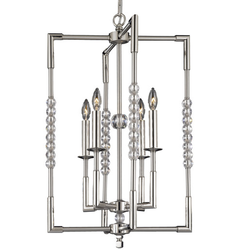 Magro Four Light Chandelier in Polished Nickel (183|CH350238GST)