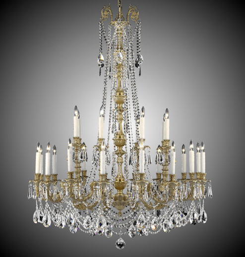 Finisterra 24 Light Chandelier in White Nickel (183|CH2059O10WPI)