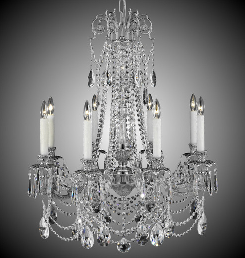 Finisterra Eight Light Chandelier in Satin Nickel w/ Silver Accents (183|CH2053OTK07G08GPI)