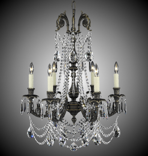 Finisterra Six Light Chandelier in Antique White Glossy (183|CH2052OTK04GST)