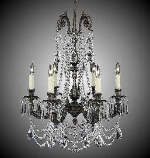 Finisterra Six Light Chandelier in Antique Silver (183|CH2052A10GST)