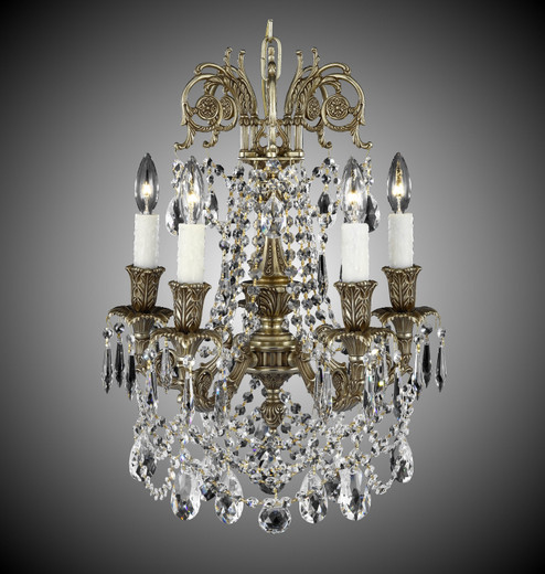 Finisterra Five Light Chandelier in Satin Nickel w/ Silver Accents (183|CH2051ATK07G08GPI)