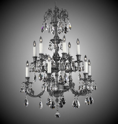 Finisterra Ten Light Chandelier in Antique Black Glossy (183|CH2006OLN02GPI)