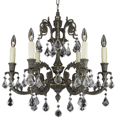 Finisterra Six Light Chandelier in Antique Silver (183|CH2002OLN10GPI)
