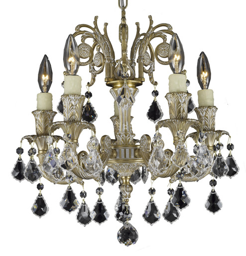 Finisterra Five Light Chandelier in French Gold Glossy (183|CH2001OTK03GPI)