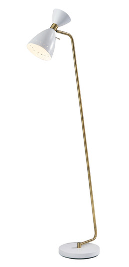 Oscar Floor Lamp in White W. Antique Brass (262|428302)
