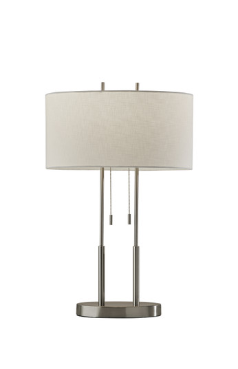 Duet Two Light Table Lamp in Brushed Steel (262|401522)
