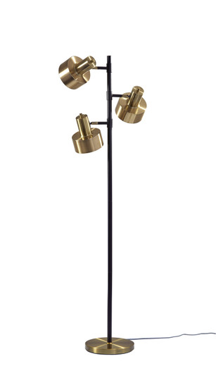 Clayton Three Light Floor Lamp in Antique Brass (262|358801)