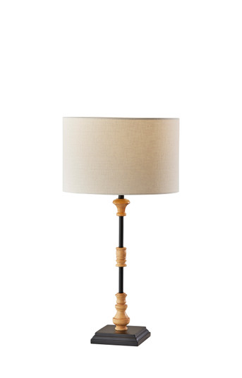 Fremont Table Lamp in Black W. Natural Wood Finished Resin Accents (262|350312)