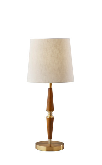 Weston Table Lamp in Walnut Rubberwood W. Antique Brass Accents (262|315315)