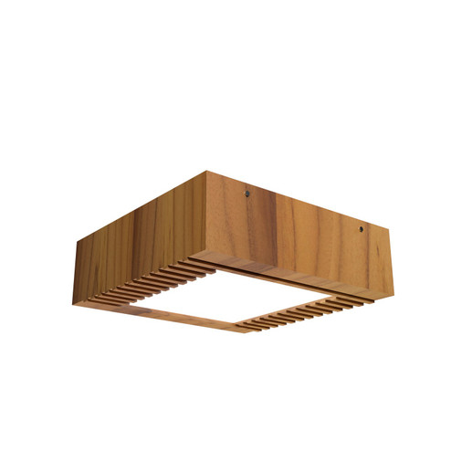 Slatted LED Ceiling Mount in Teak (486|501LED12)