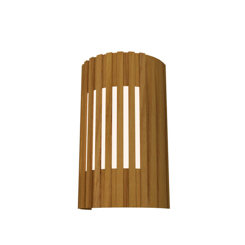 Slatted LED Wall Lamp in Teak (486|420LED12)