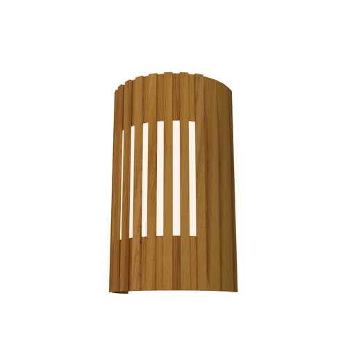 Slatted Two Light Wall Lamp in Teak (486|42012)