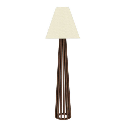 Slatted One Light Floor Lamp in American Walnut (486|36118)