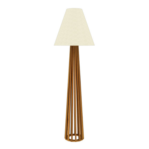 Slatted One Light Floor Lamp in Teak (486|36112)