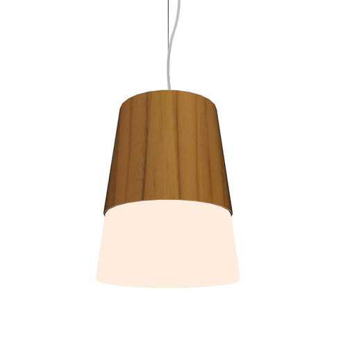 Conical One Light Pendant in Teak (486|26412)