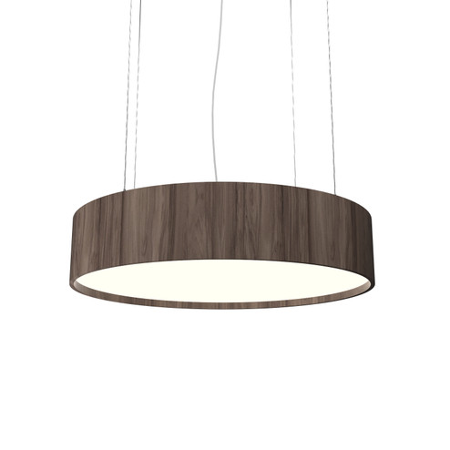 Cylindrical Three Light Pendant in American Walnut (486|23118)