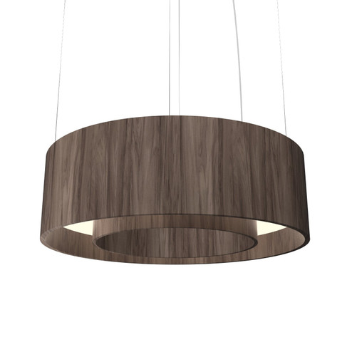 Cylindrical LED Pendant in American Walnut (486|215LED18)