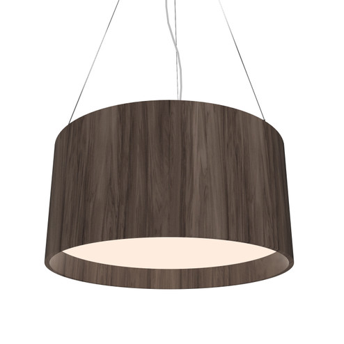 Cylindrical Three Light Pendant in American Walnut (486|21418)