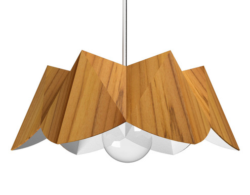 Physalis One Light Pendant in Teak (486|129912)