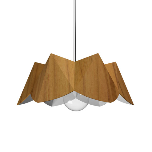 Physalis One Light Pendant in Teak (486|128112)