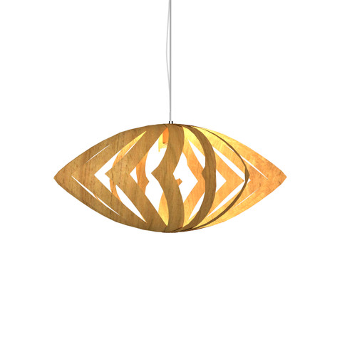 Clean One Light Pendant in Louro Freijo (486|124309)