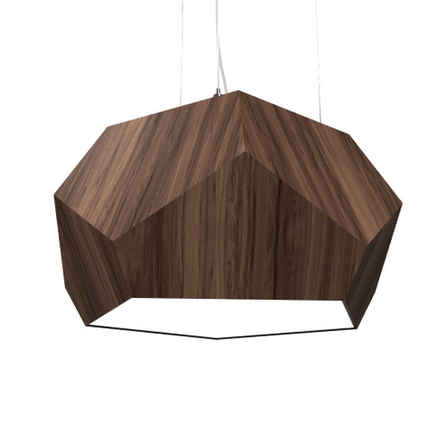 Facet LED Pendant in American Walnut (486|1227LED18)