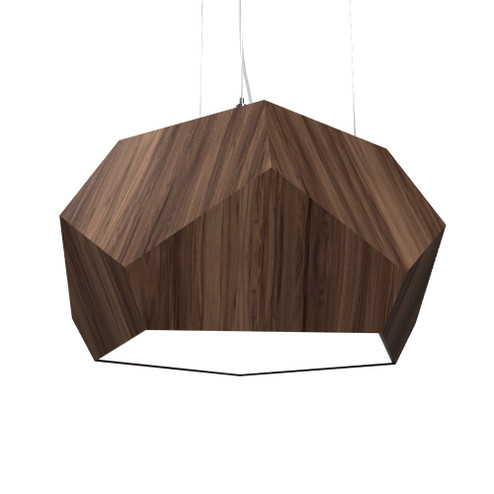 Facet Three Light Pendant in American Walnut (486|122718)