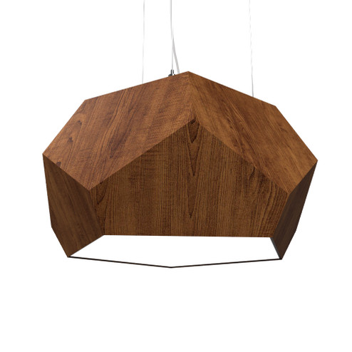 Facet One Light Pendant in Imbuia (486|122606)