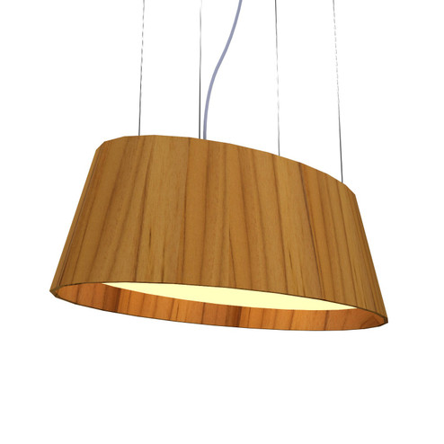 Oval LED Pendant in Teak (486|1218LED12)