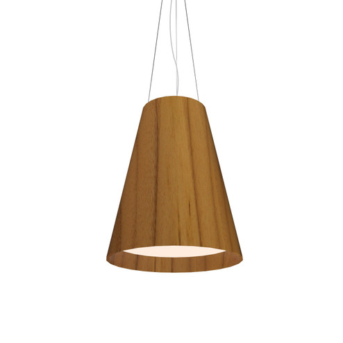 Conical LED Pendant in Teak (486|1146LED12)