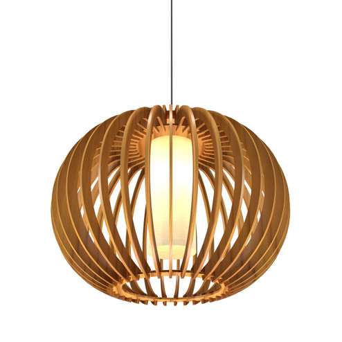 Stecche di Legno One Light Pendant in Teak (486|113412)