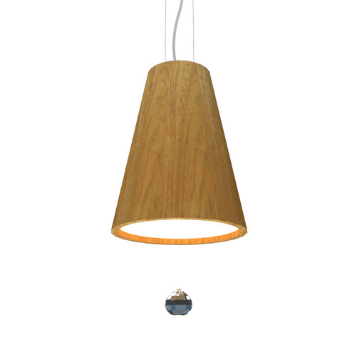 Conical LED Pendant in Louro Freijo (486|1130CLED09)