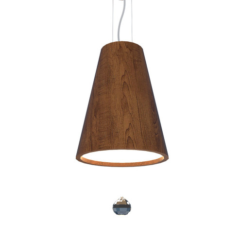 Conical LED Pendant in Imbuia (486|1130CLED06)