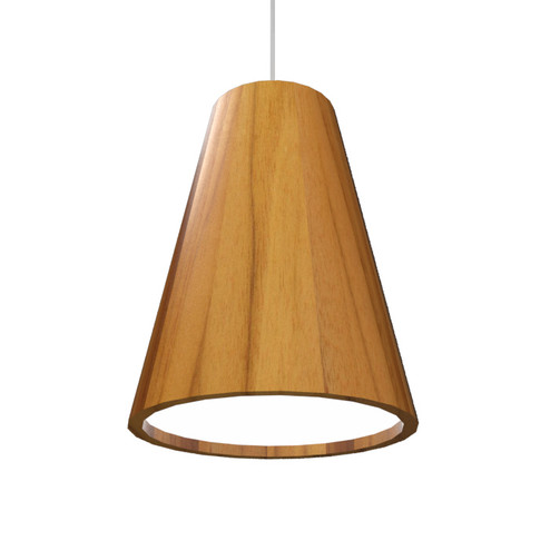 Conical One Light Pendant in Teak (486|113012)