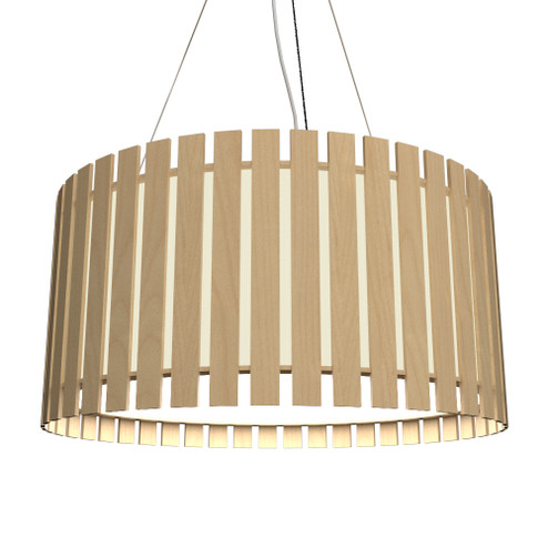 Slatted Three Light Pendant in Maple (486|109334)