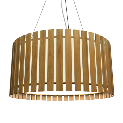 Slatted One Light Pendant in Louro Freijo (486|109209)