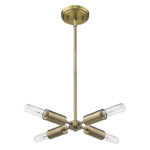 Perret Four Light Pendant in Aged Brass (106|TP60022AB)