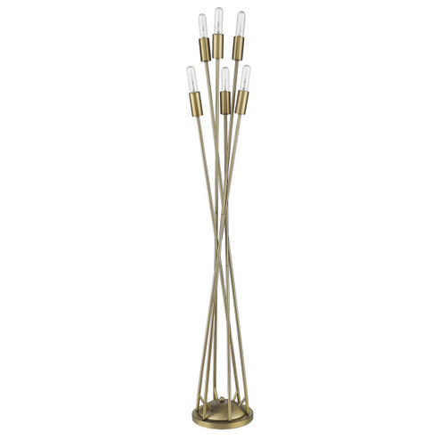 Perret Six Light Floor Lamp in Aged Brass (106|TF70024AB)
