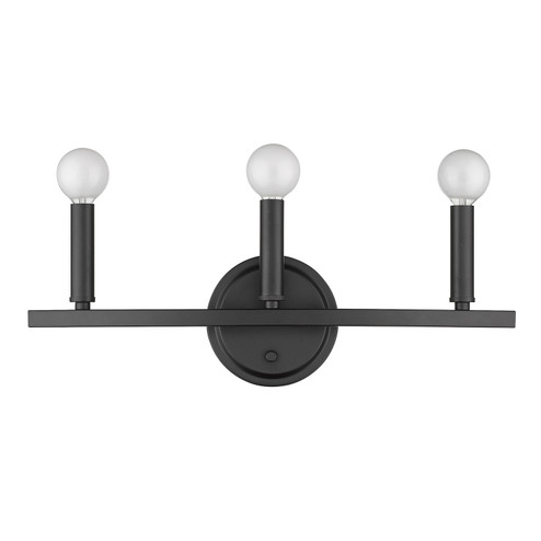 Sawyer Three Light Vanity in Matte Black (106|IN41155BK)