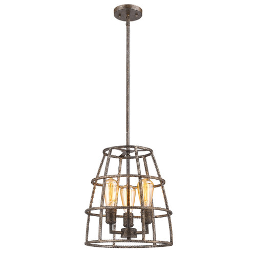 Rebarre Three Light Pendant in Antique silver (106|IN21345AS)