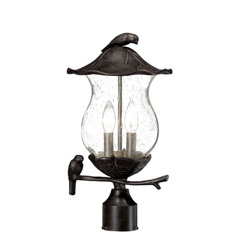 Avian Two Light Post Mount in Black Coral (106|7567BCSD)