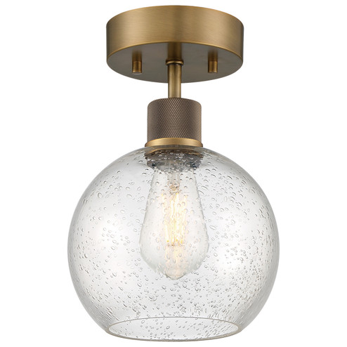 Port Nine Burgundy LED Semi Flush Mount in Antique Brushed Brass (18|63148LEDDLPABBSDG)
