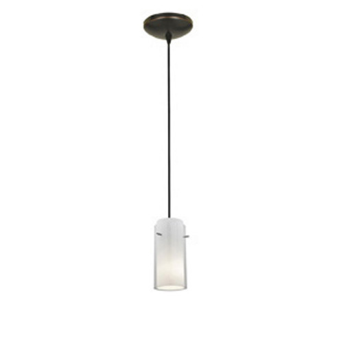 Glass'n Glass Cylinder One Light Pendant in Oil Rubbed Bronze (18|280331CORBCLOP)