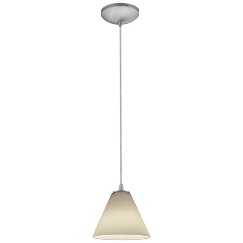Martini One Light Pendant in Brushed Steel (18|280041CBSWHT)