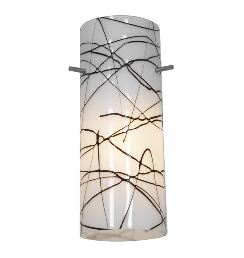 Cylinder Pendant Glass Shade in Black/White (18|23130BLWH)